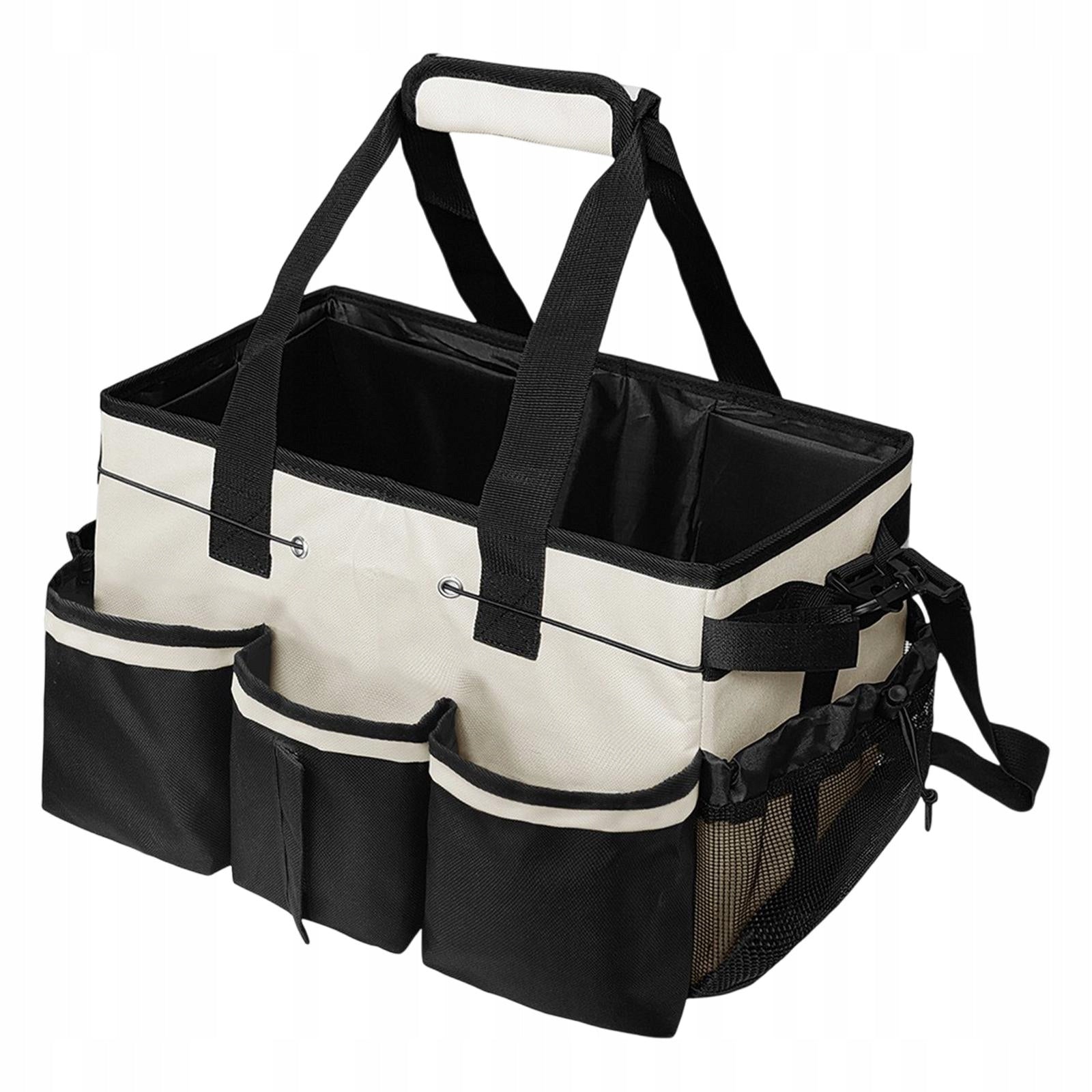 Cleaning Caddy Organizer Bag with Handle Waterproof Accessory White