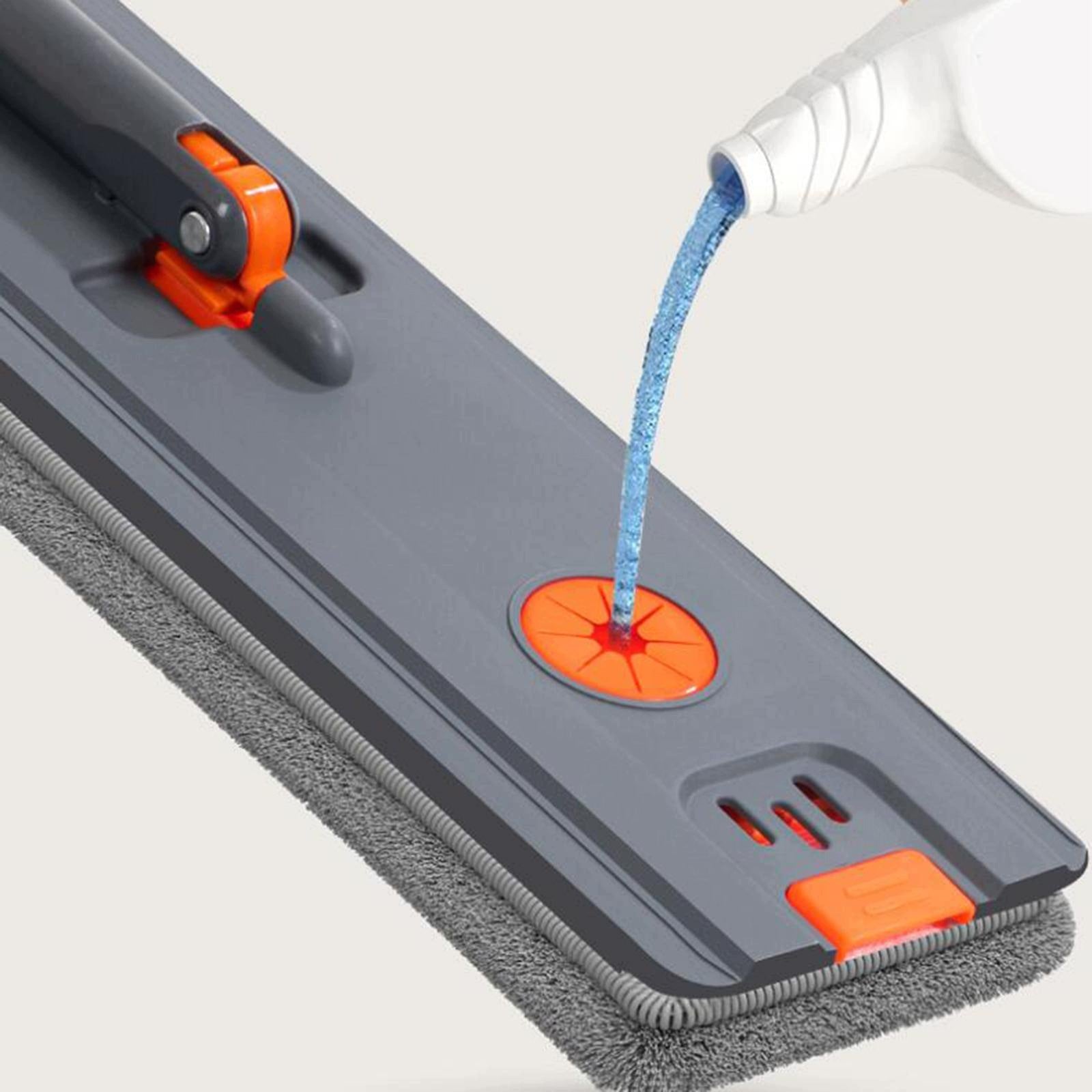 Cleaning Floor Mop Flat Mop Floor Cleaning Hand Free Dark Gray 45cmx12cm Packaging status original