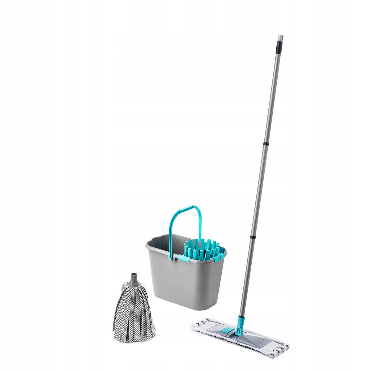 Cleaning Kit Bucket + Squeezer Mop Flat Strip Mop Set 3in1 Packaging status original