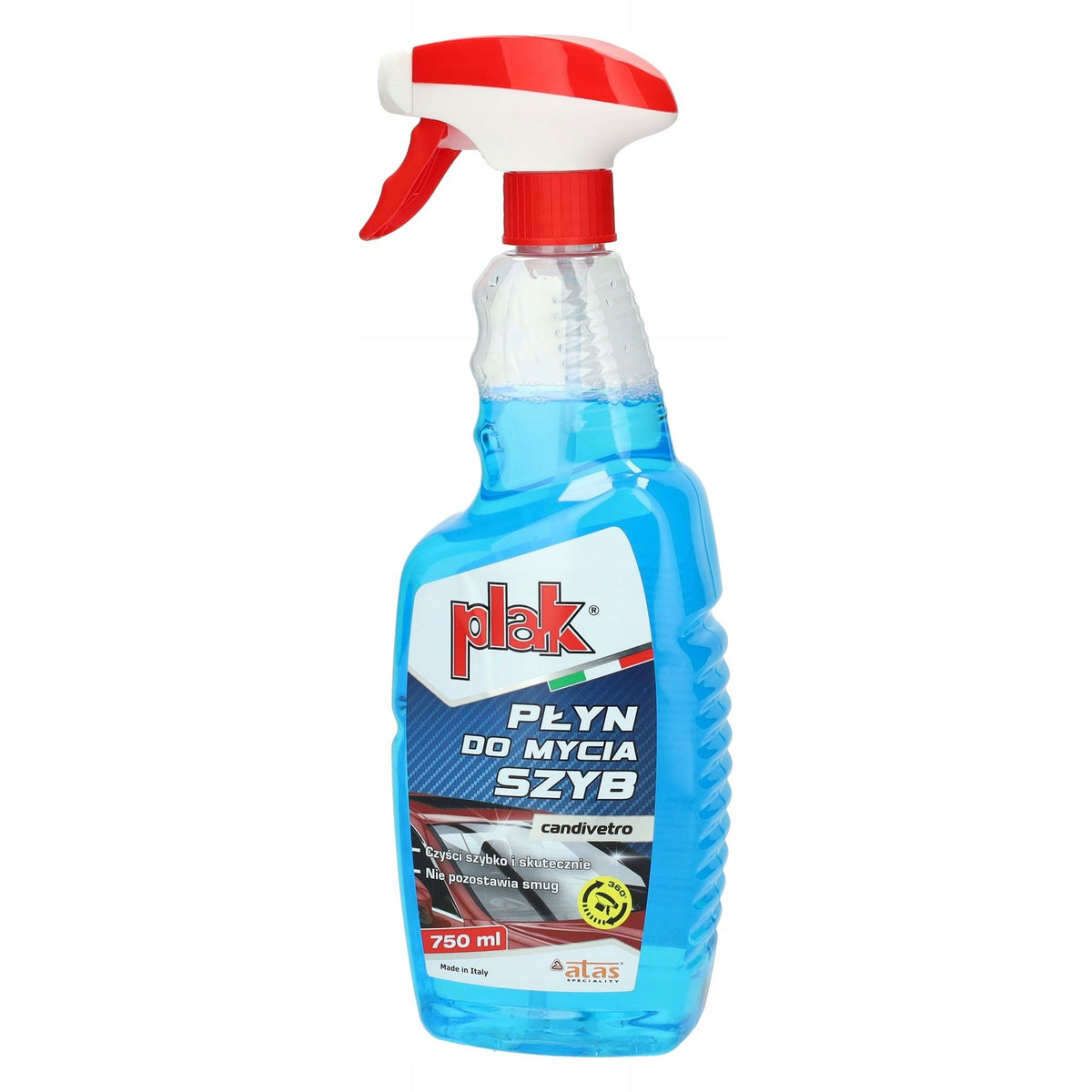 Cleaning Liquid for Washing Glass Mirrors Plak Candivetro Clean Glass 750ml