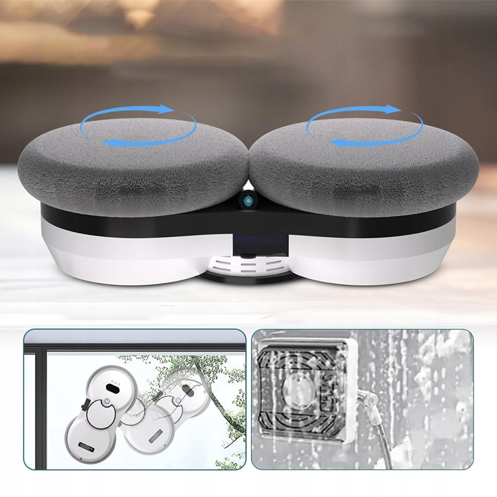 Cleaning Robot For Window Cleaning With AUTOSPREY Remote Control Cloths + Aku 5600Pa Dominant color white