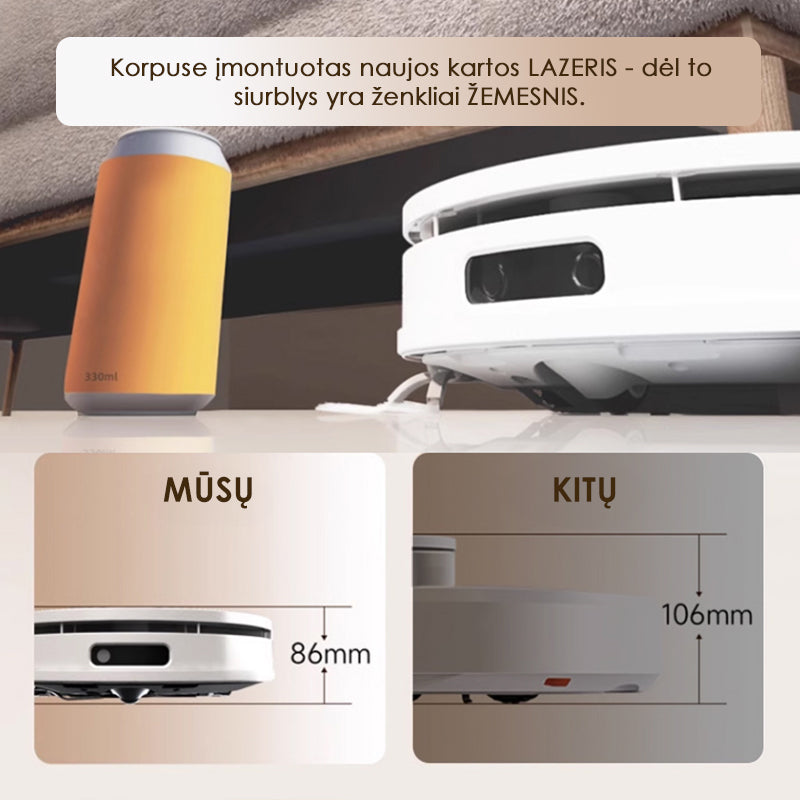 Cleaning Robot Mopping ZYLE WetBot Wi-Fi Cleaning Station 5000Pa