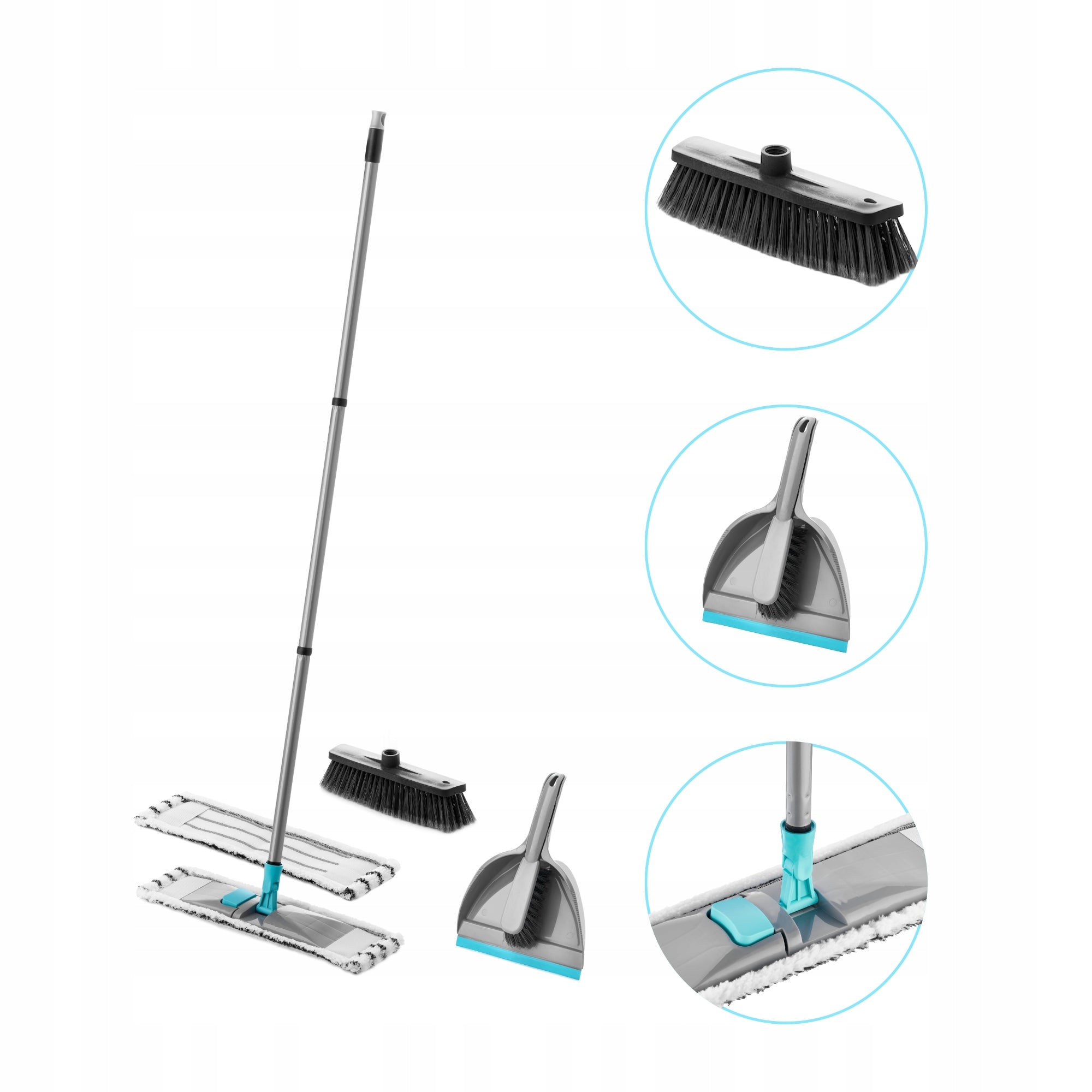 Cleaning Set 2 x Mop Drawer and Broom Sweeper Set 4in1