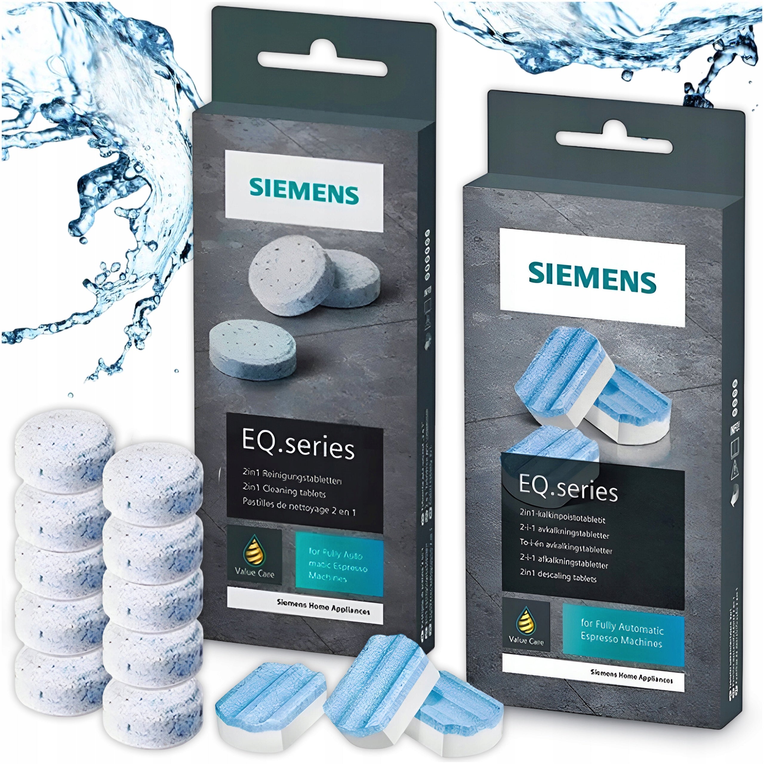 Cleaning Tablets TZ80001 + Descaler TZ80002 - Siemens Bosch Packaging status original