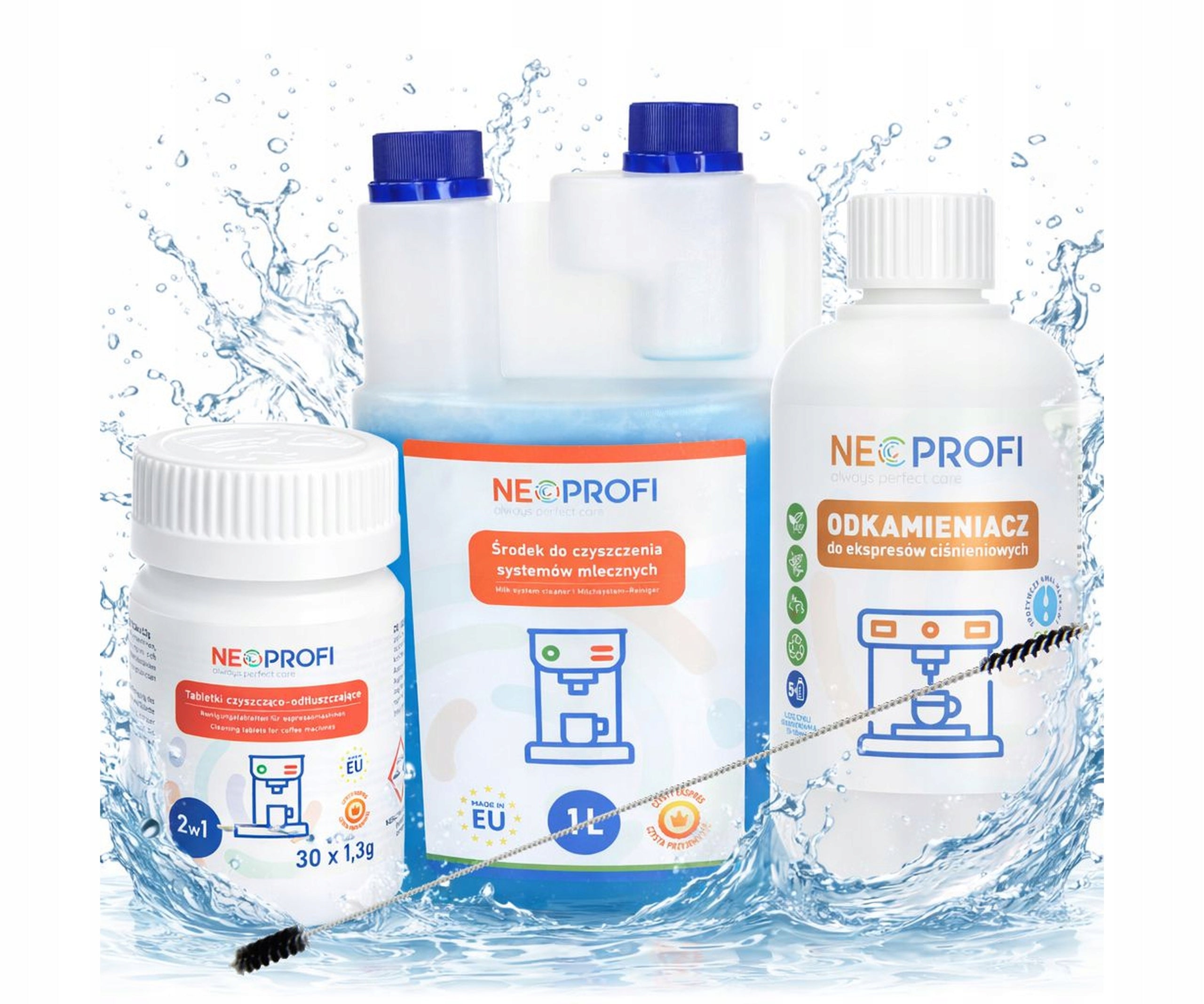 Cleaning and care kit for espresso machine | NEOPROFI tablets liquid Manufacturer code NEO002698