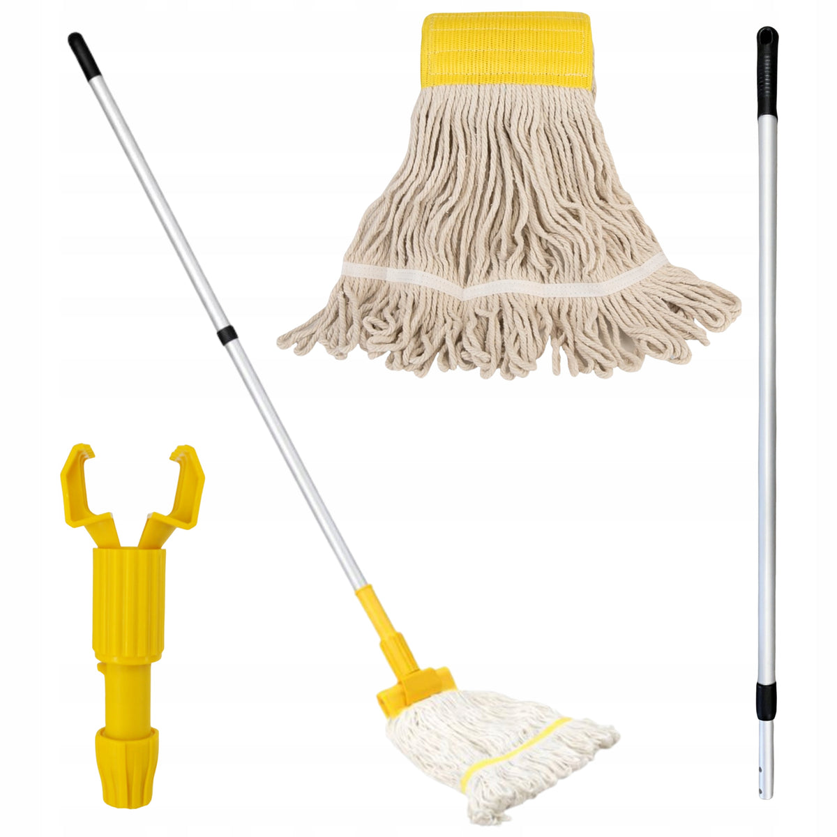Cleaning kit Kentucky aluminum stick 130cm, handle, string mop