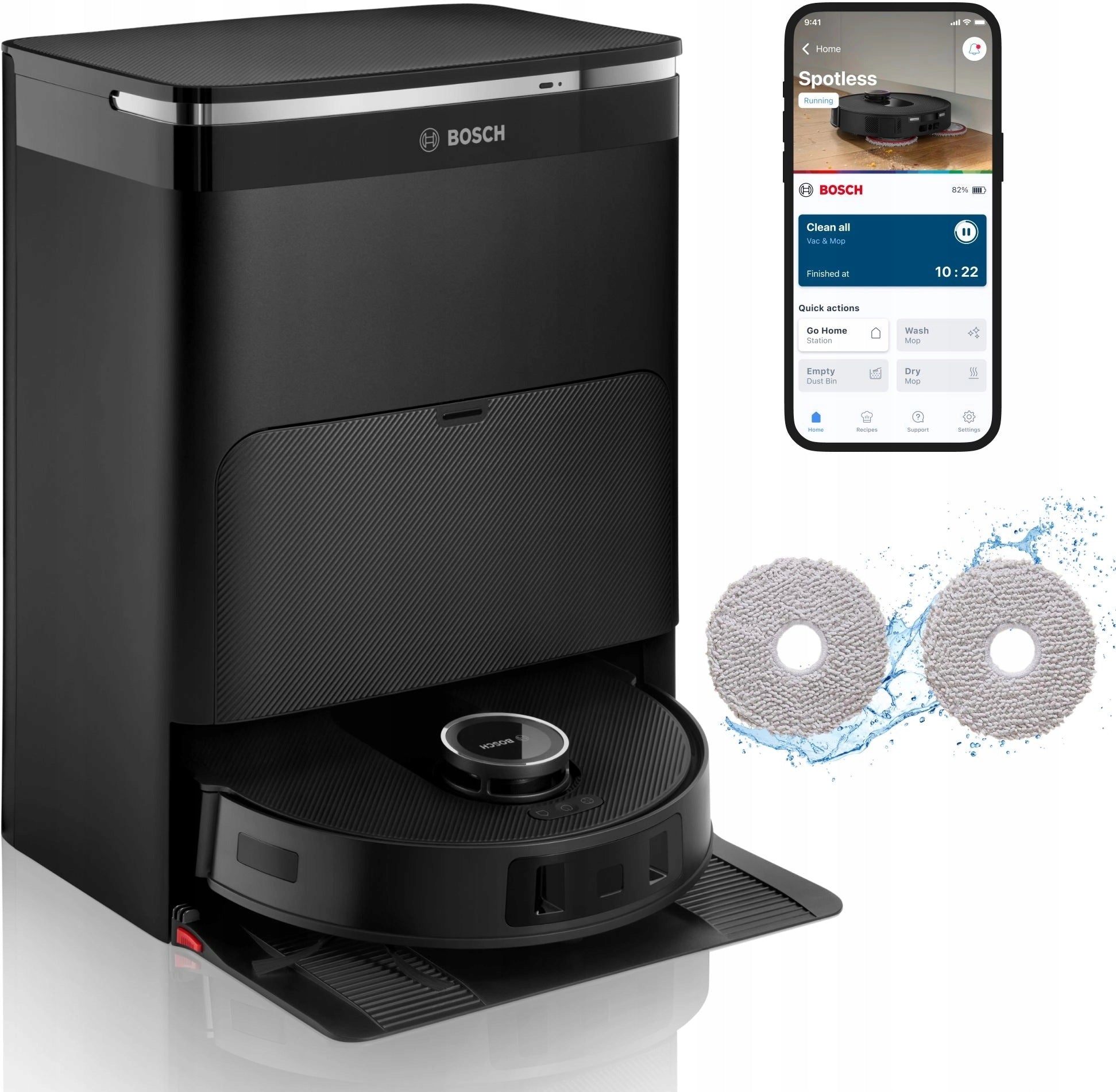 Cleaning robot Bosch BCRDW3BAB black Manufacturer code BCRDW3BAB