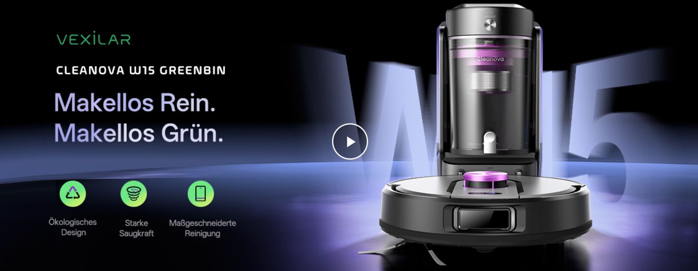 Cleaning robot CLEANOVA W15 with station 10000 Pa 4,0l LASER LiDAR MOP Brand no brand