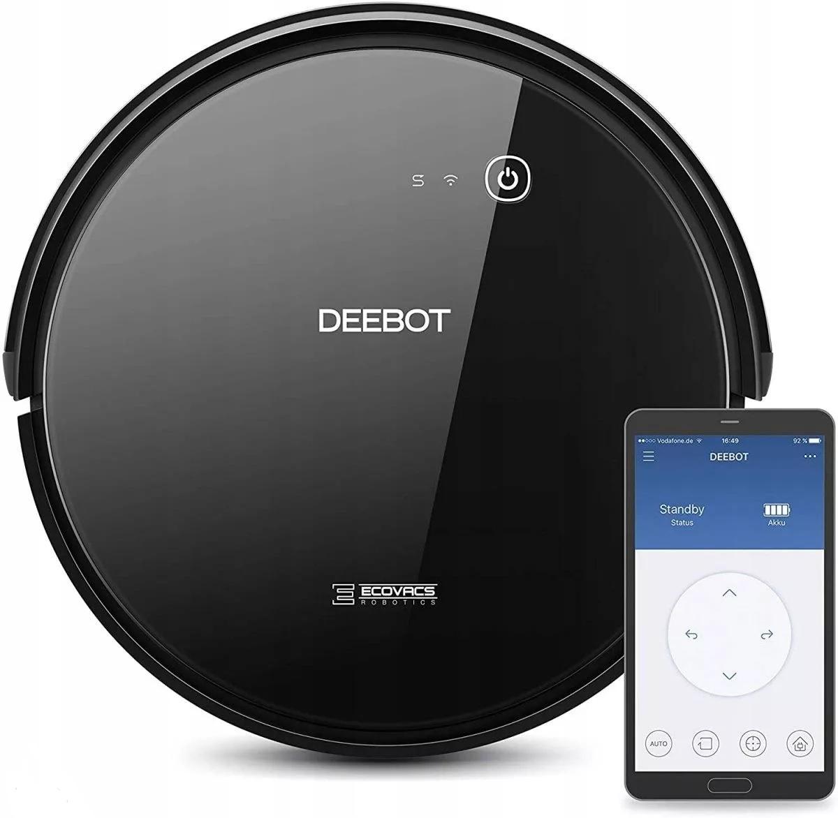 Cleaning robot Ecovacs DEEBOT 601 black WiFi 110 min silent application Packaging status original