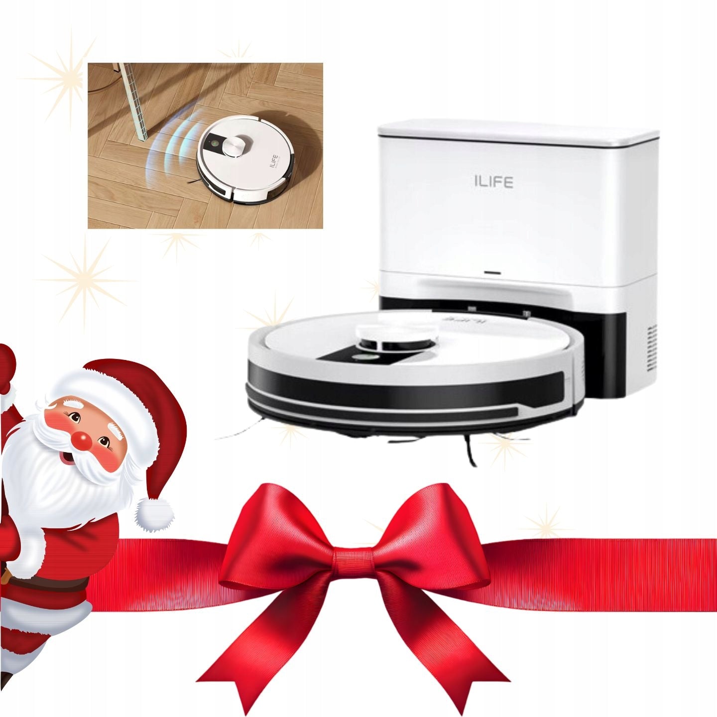 Cleaning robot ILIFE PRO A 12 white mopping mobile vacuum cleaner Manufacturer code ILIFEPRO12A