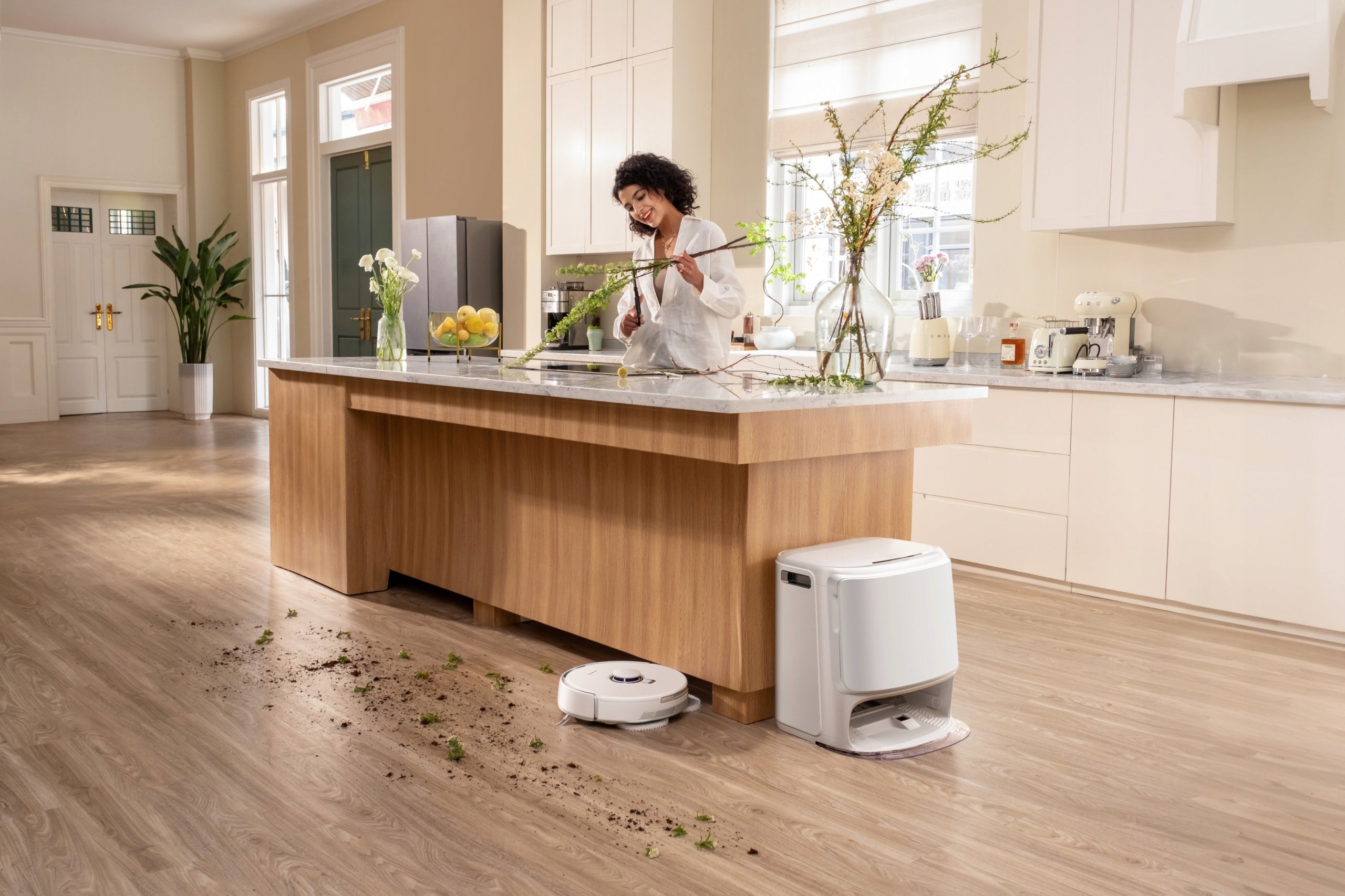Cleaning robot Narwal Freo Z10 white 15000Pa double rotating mops DESCRIPTION Wireless operating time 210 min