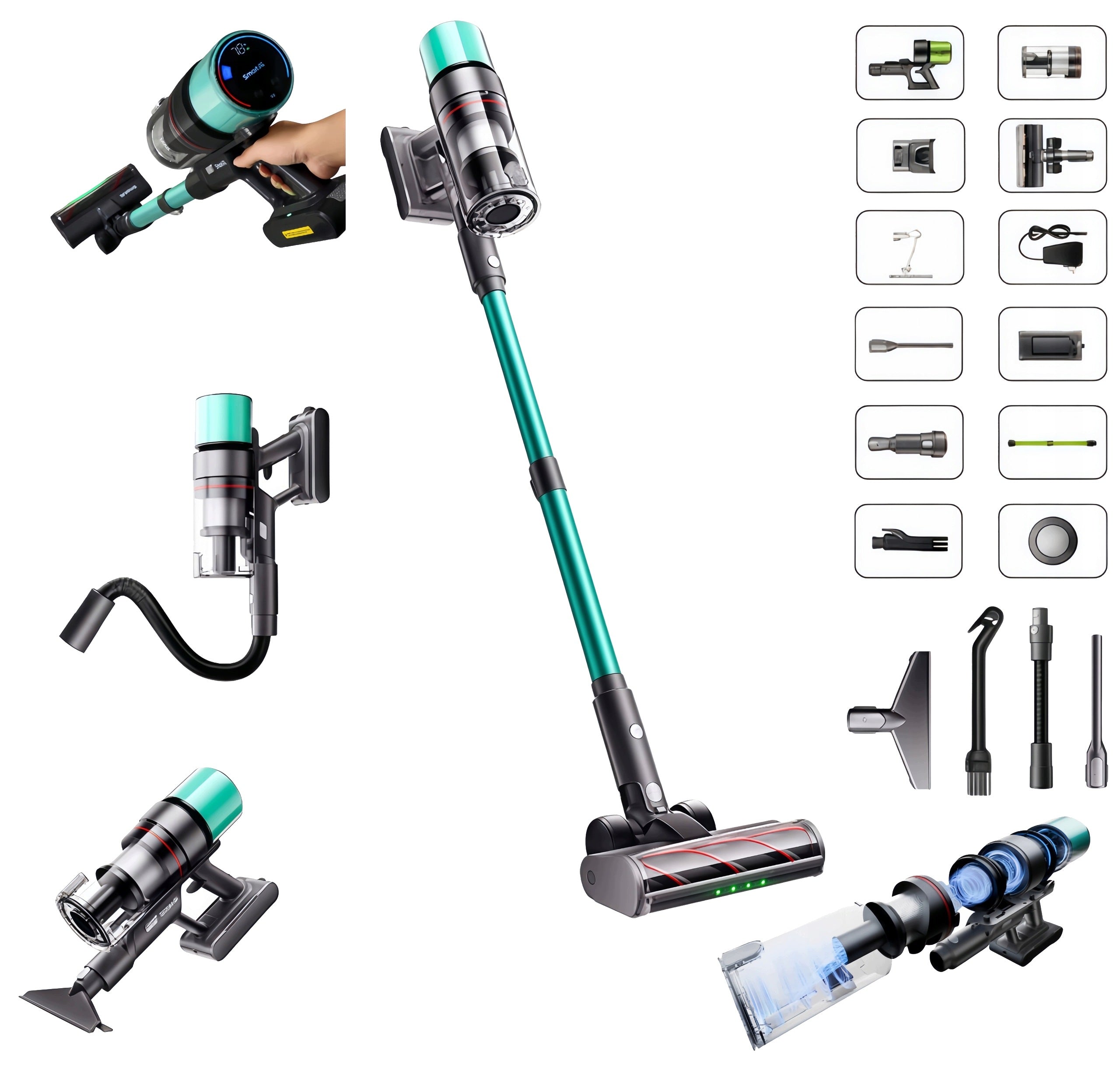 Cleaning robot Smart AI SmartAi V5 pro 650W 29.6V 24000mAh 65kPa 80 min