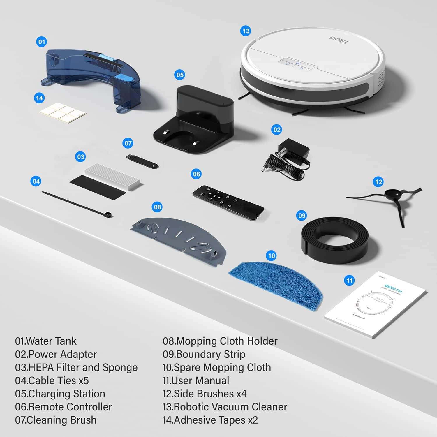 Cleaning robot TIKOM G8000 Pro white WITH MOPPING FUNCTION GP415 Brand no brand