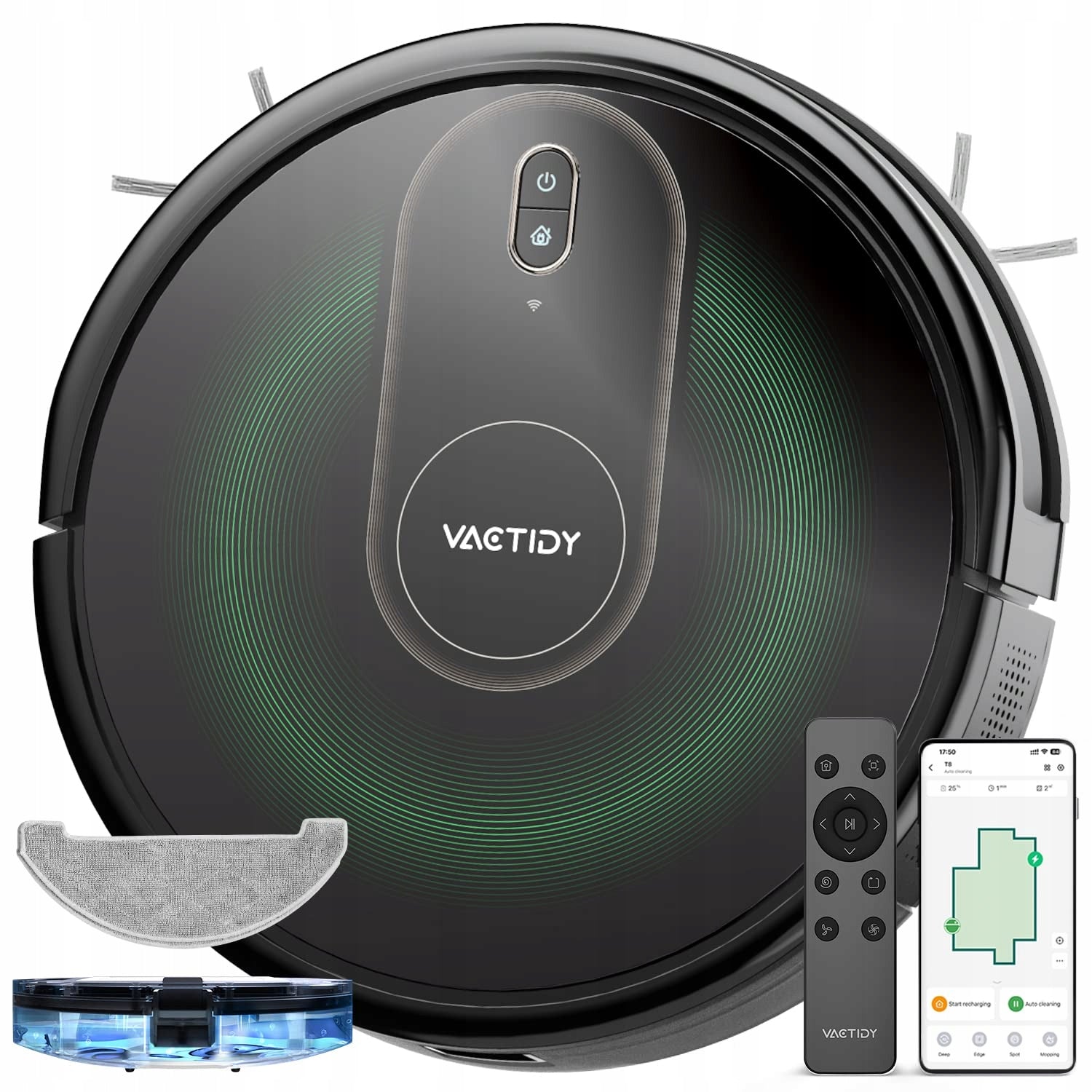 Cleaning robot Vactidy Nimble T8 Pro 3000 Pa mop application remote control 150 min