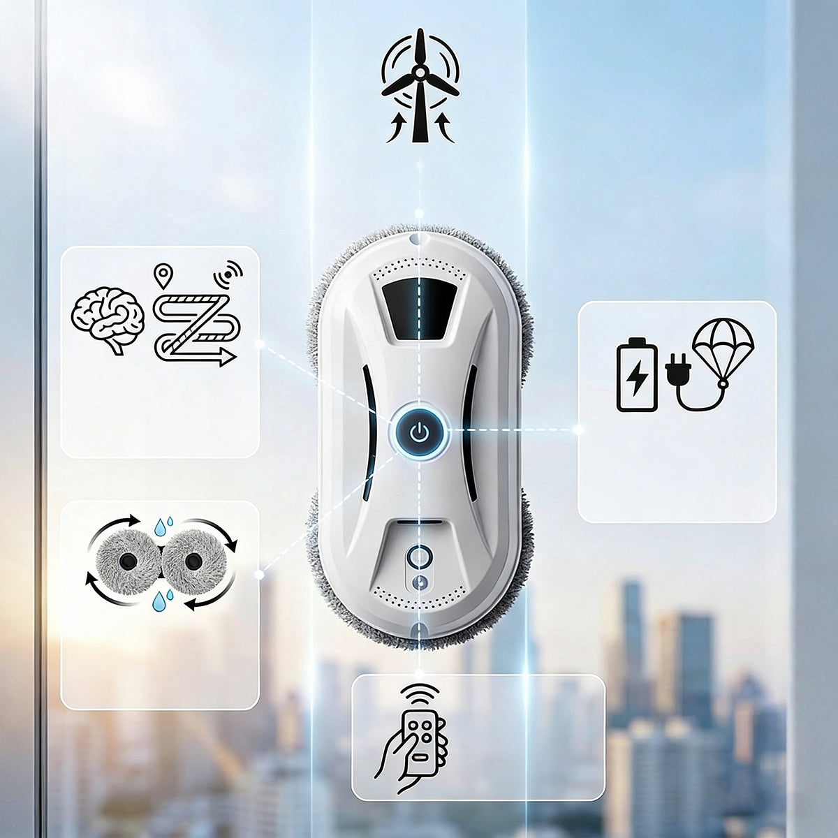 Cleaning robot Window and Window Cleaning Robot white 5600kPa Brand no brand