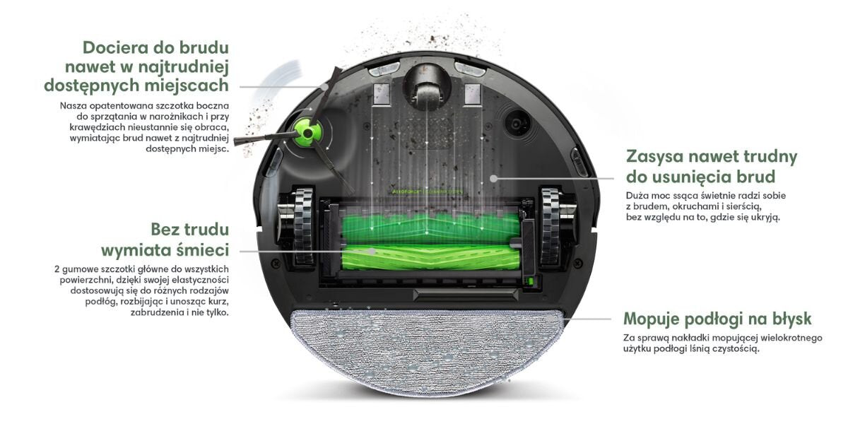 Cleaning robot iRobot Roomba Combo j5 black Vacuuming Mopping Base Brand iRobot