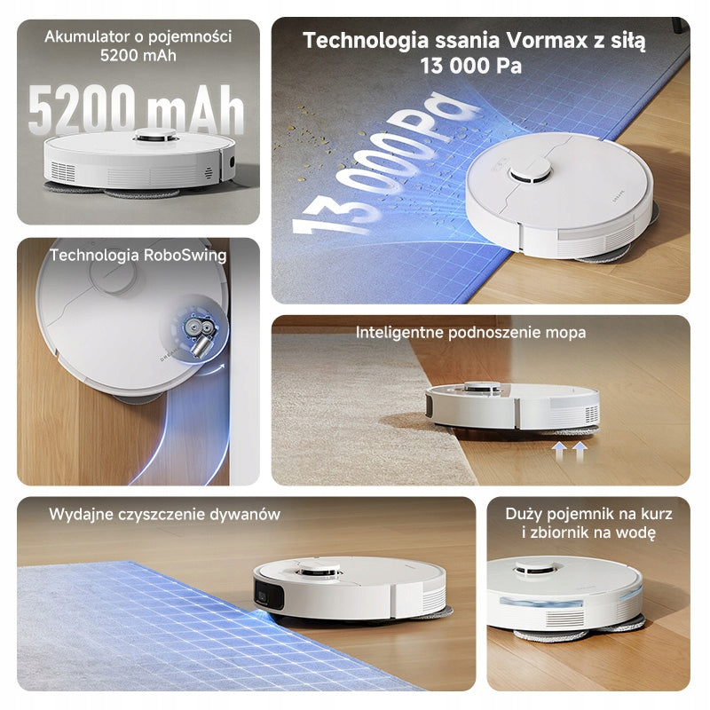 Cleaning robot mopping Dreame L10s Pro Gen3 white 5200 mAh Manufacturer code R9542A