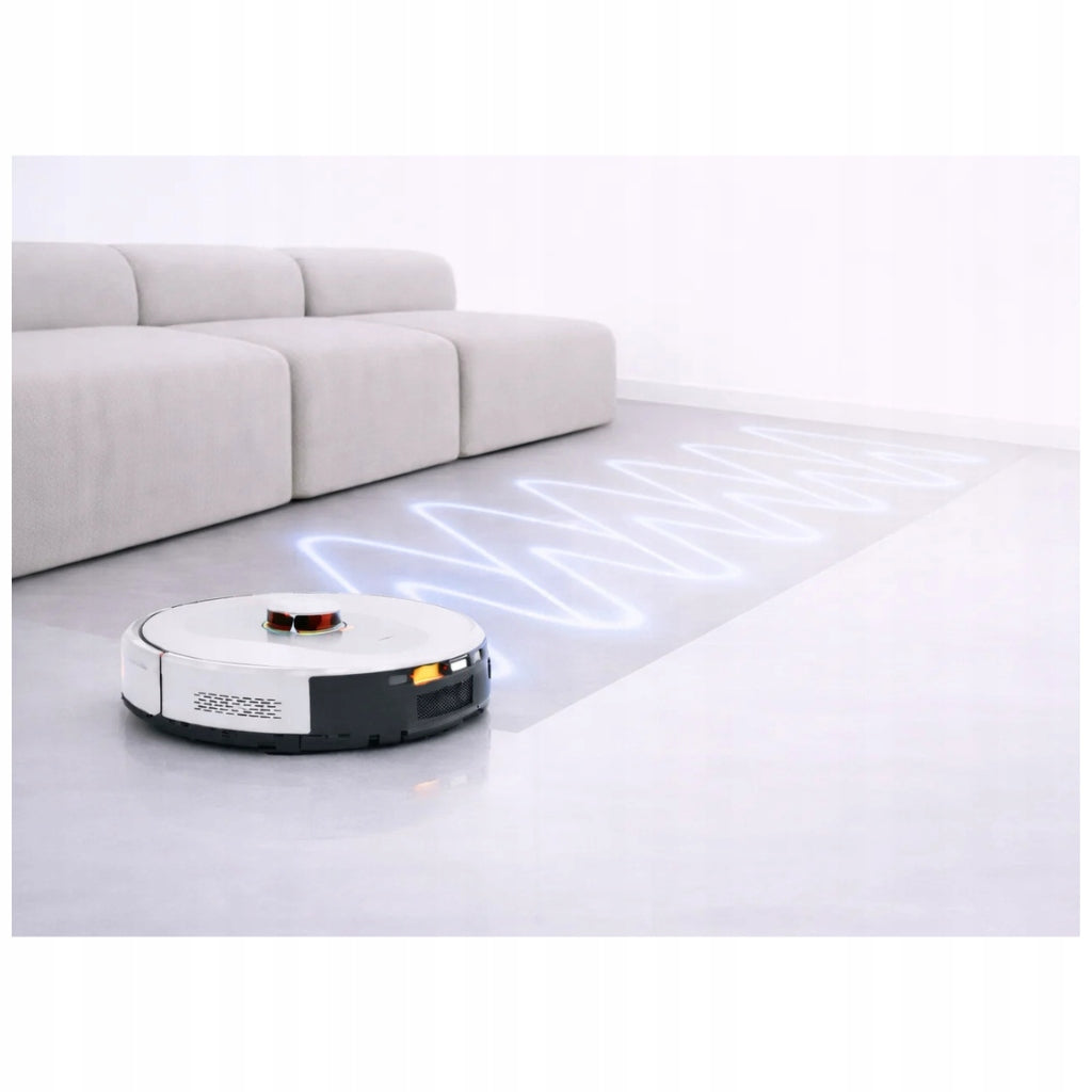 Cleaning robot mopping vacuum cleaner with RoboJet X-One 3 PRO station Dominant color white