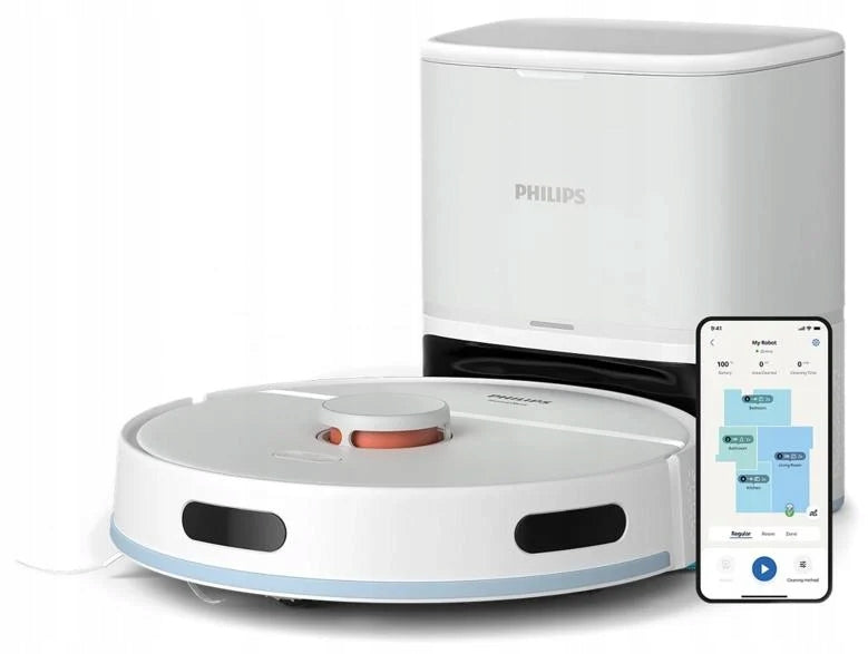 Cleaning robot mopping with station Philips 2000 white