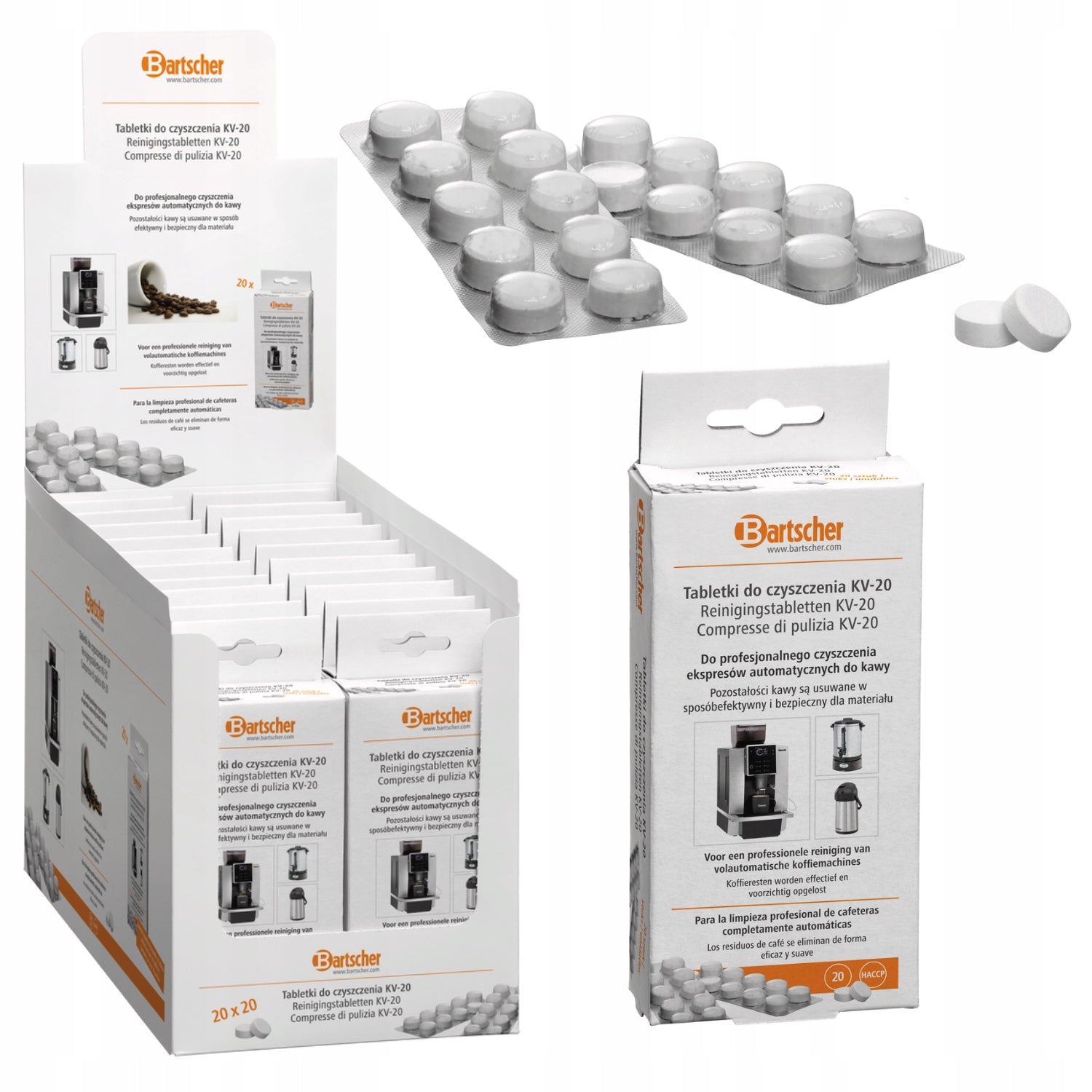Cleaning tablets for Bartscher KV-20 20x20 tablets