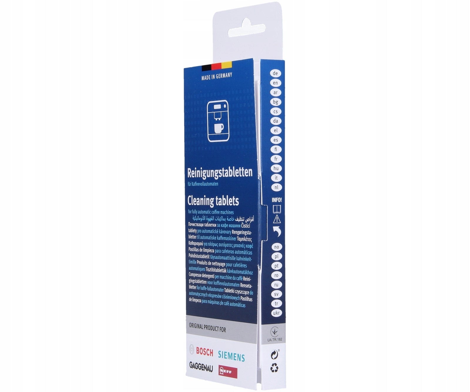 Cleaning tablets for Bosch Siemens 10x 2,2g EQ.5 EQ.9 EQ.500 iQ700 Manufacturer code KL831A43A