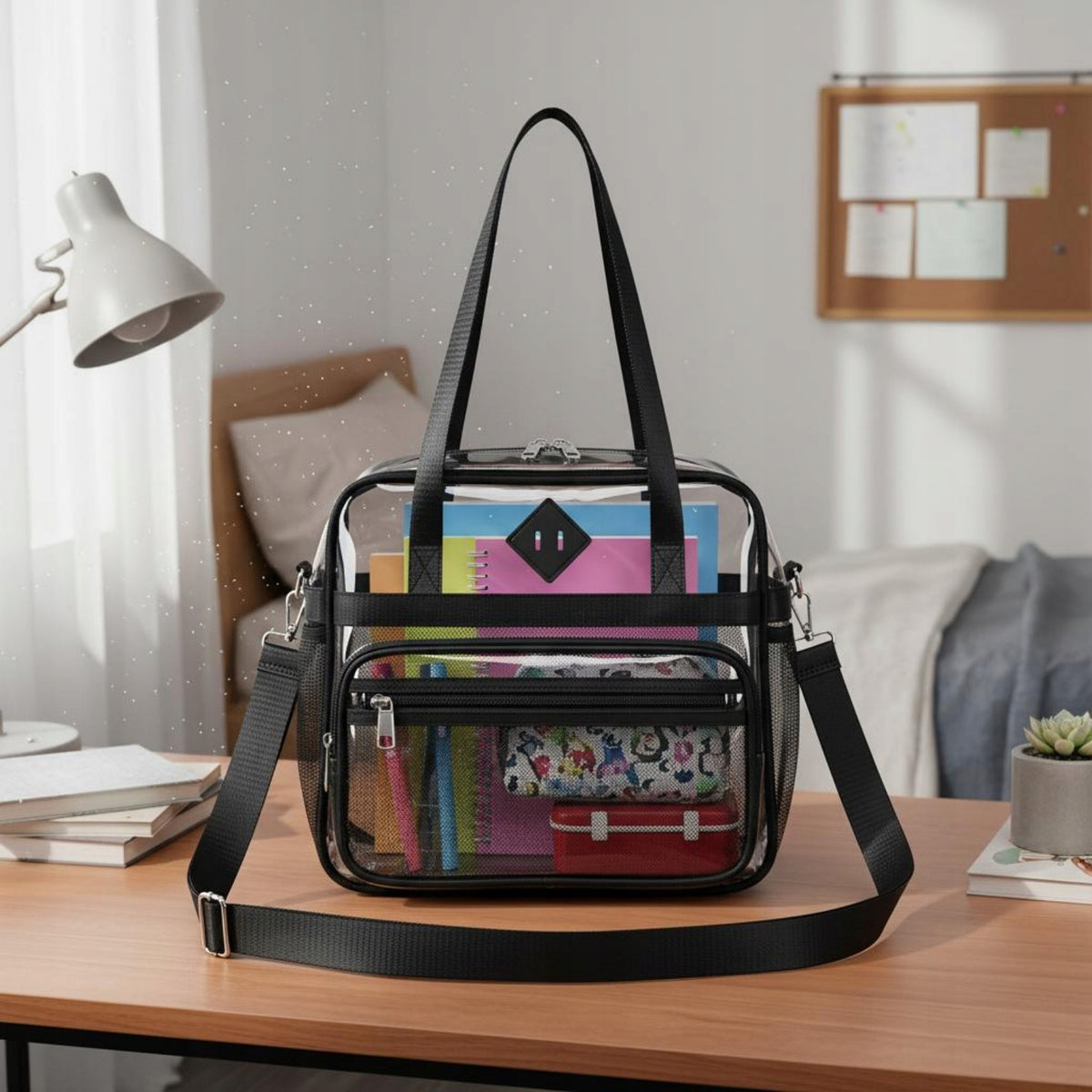 Clear Backpack Large Capacity Transparent School Bag Waterproof for Travel Packaging status original