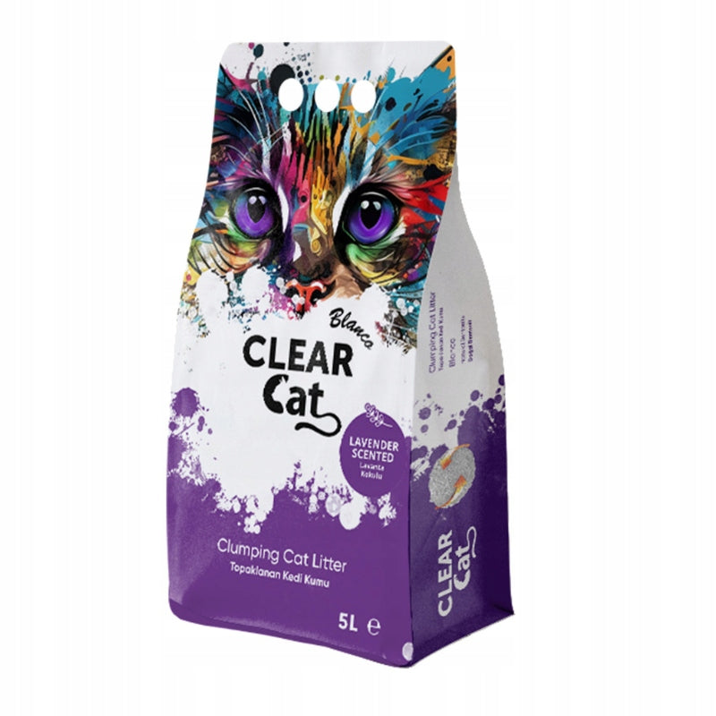 Clear Cat Blanco Lavender bentonite litter 5l