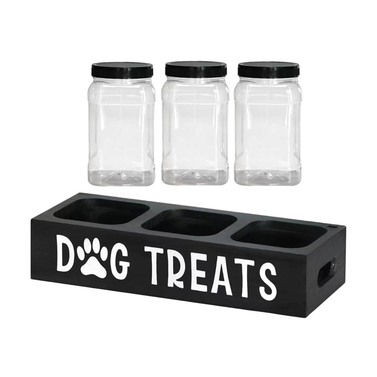 Clear Dog Treat Container Dogs Food Storage Farmhouse Living Room Pet