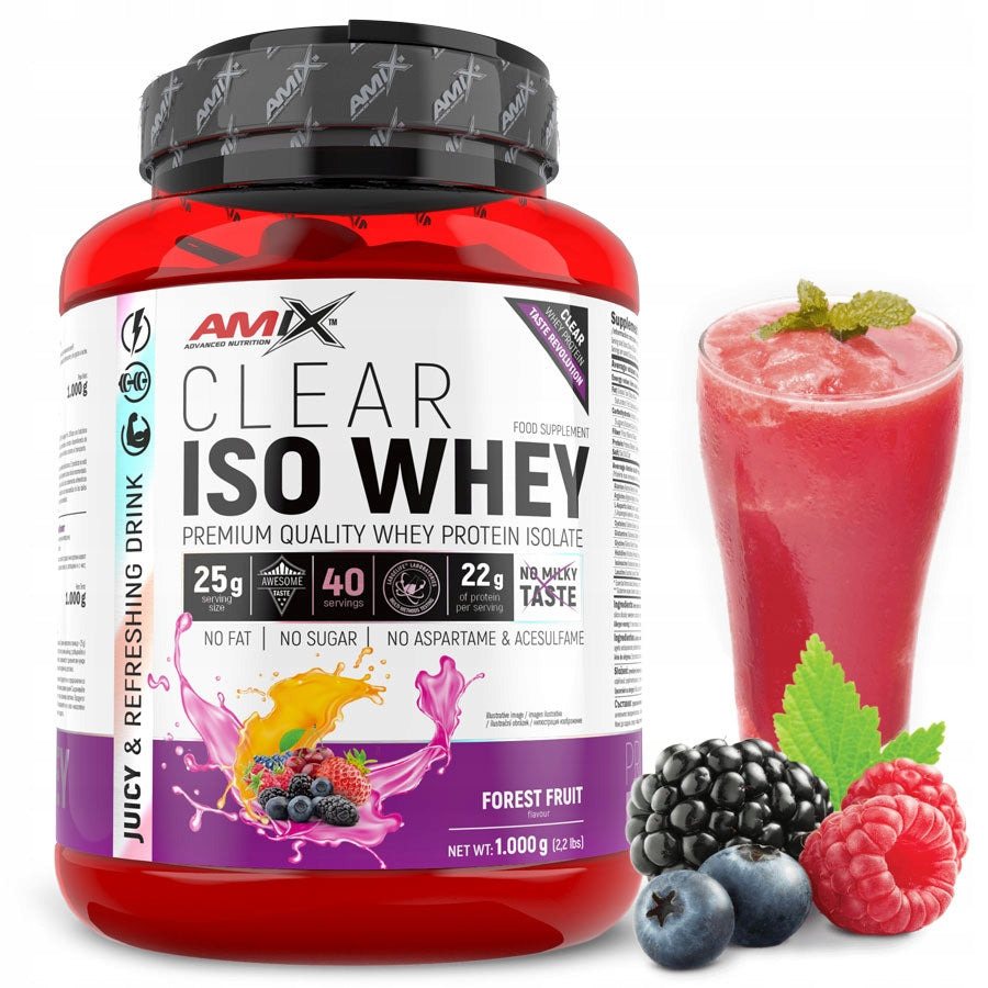 Clear Iso Whey 1000g forest fruits Expiration date at least 3 months from the date of purchase
