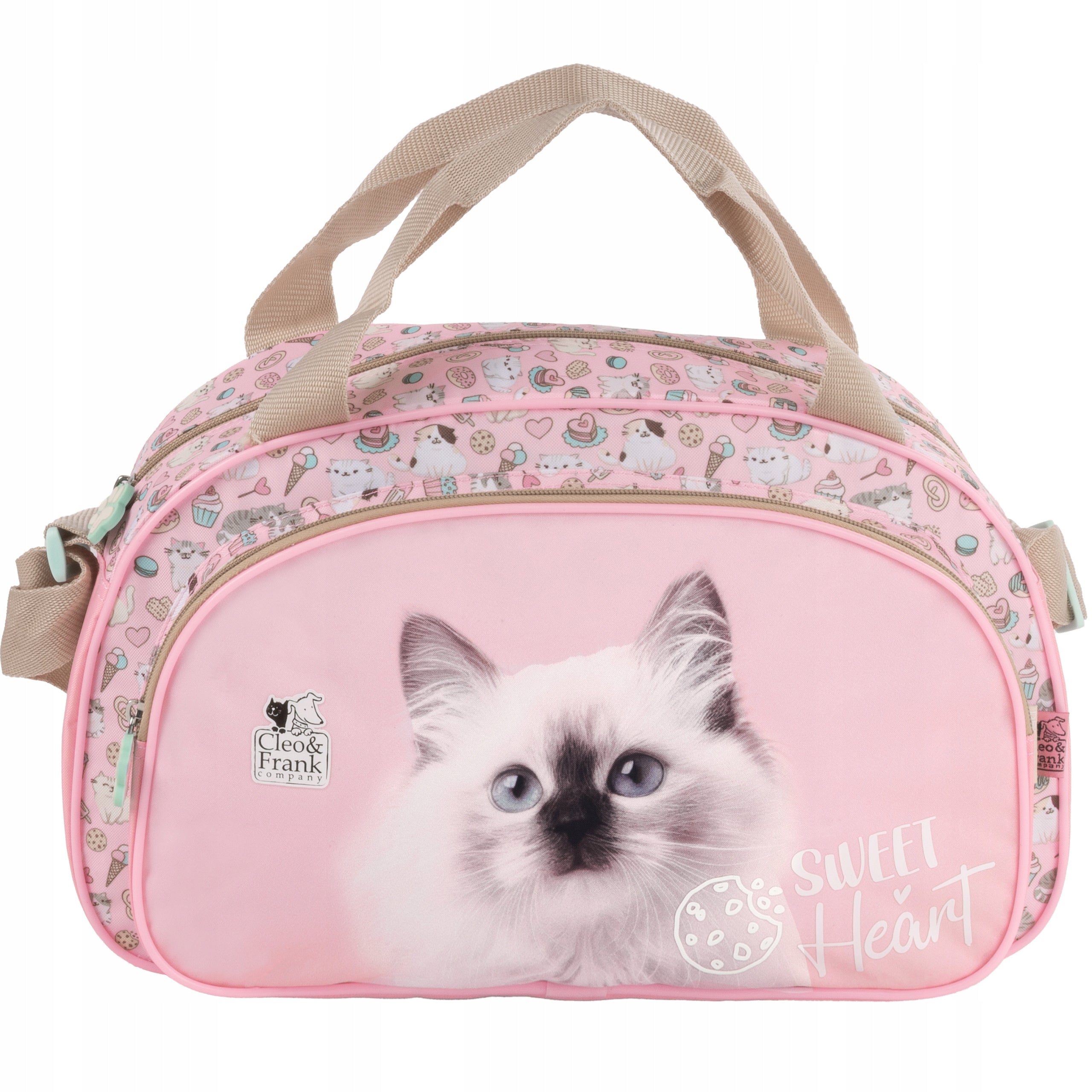 Cleo Frank Cat Travel Sports Bag with Kitten 13L Shoulder Pool School Manufacturer code TPACF45