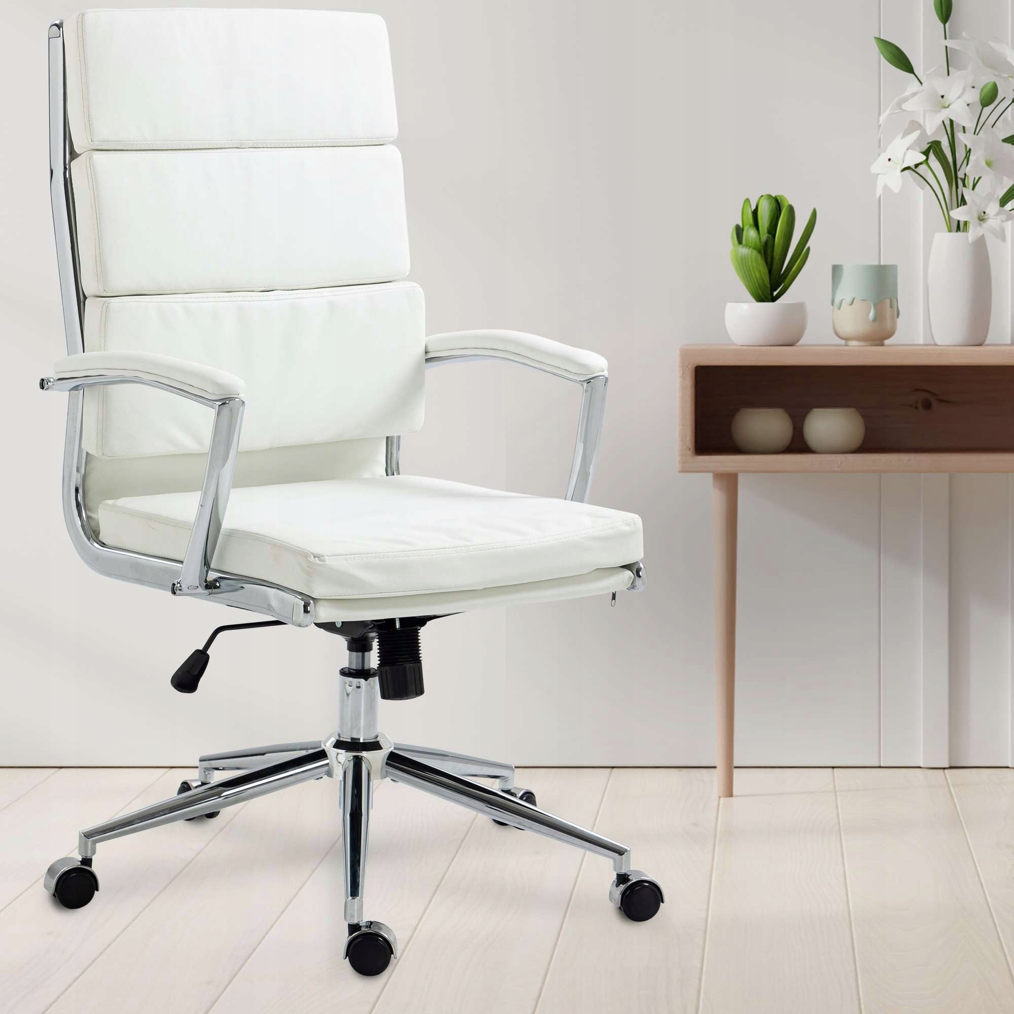 Cleveland Faux Leather Office Chair, White Packaging status original