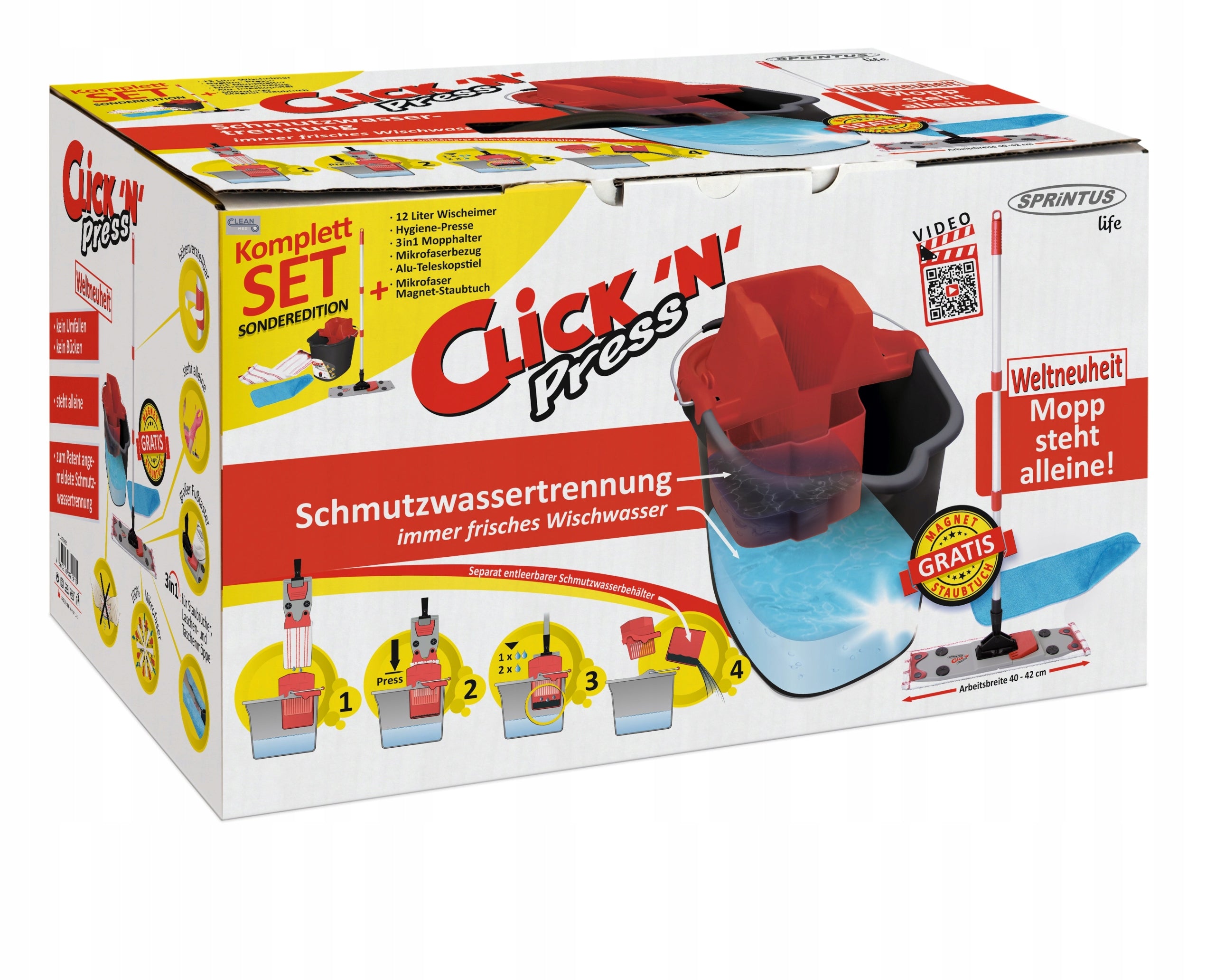 Click 'N' Press floor cleaning set - SPRINTUS Brand Sprintus
