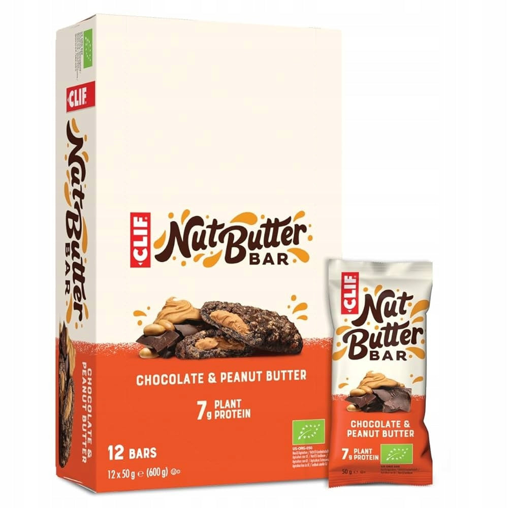 Clif Bar Nut Butter Filled Chocolate Peanut Butter Bar 50g x 12 Pack