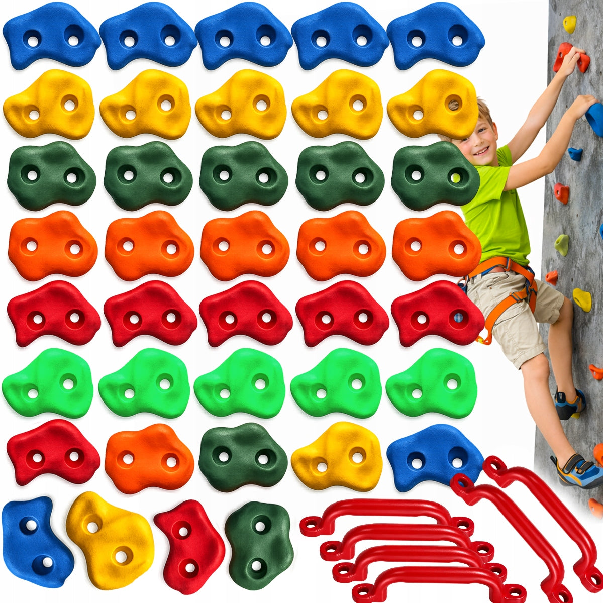 Climbing Stones 39pcs Climbing Handles 6pcs Kids Screws