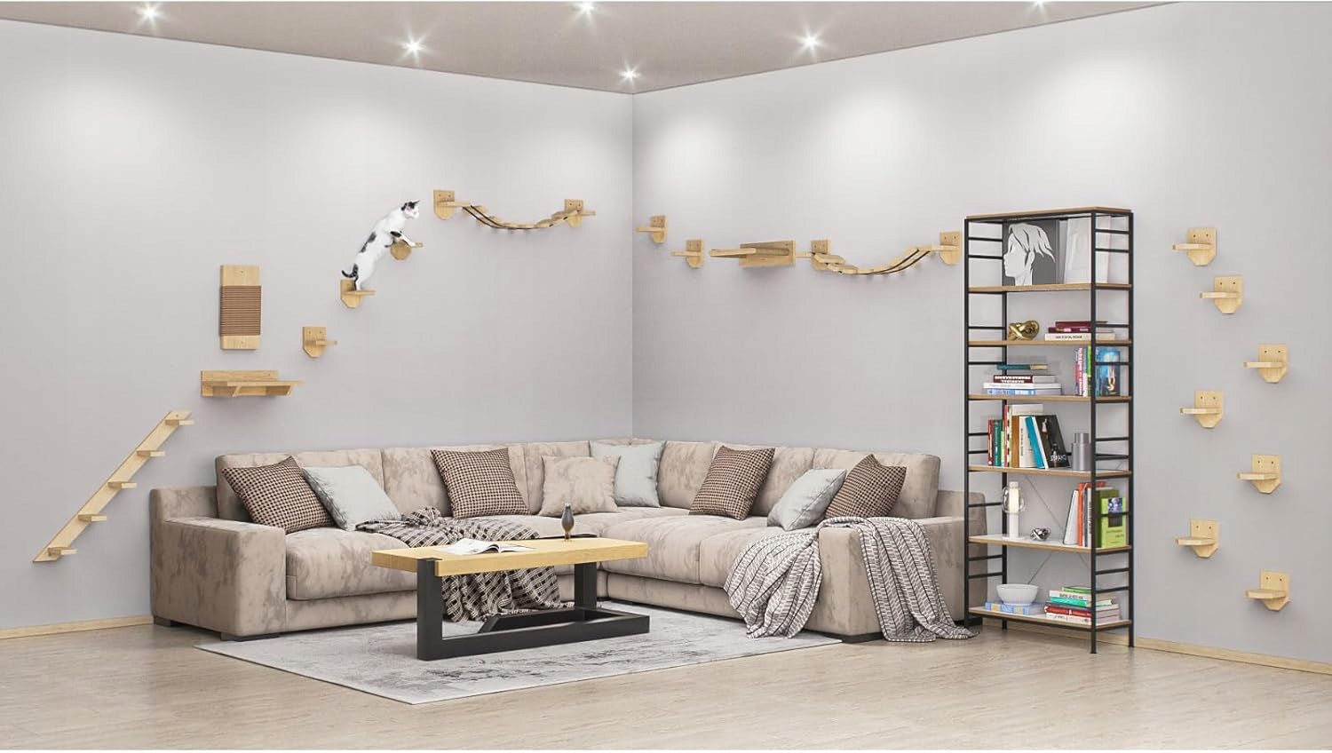 Climbing Wall for Cat Obstacle Course To Wall Staircase Bed Brand no brand