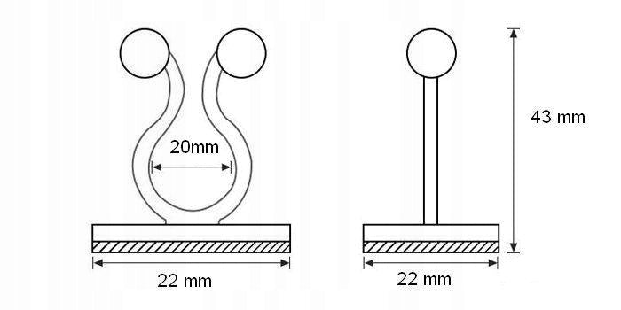 Climbing holder for plant vines 20mm 10 pcs Color white