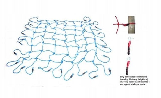 Climbing net 200x210 BLUE RED Brand Allforbaby