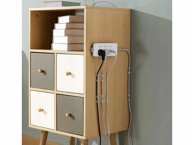 Clip Holder Cable Organizer Self Adhesive Transparent Set of 20 Packaging status original