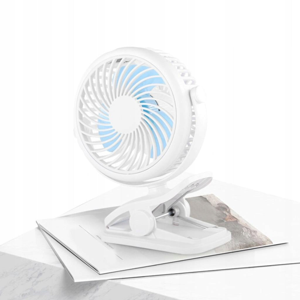 Clip On Fan Strong Wind USB fan Quiet Low Noize for Dorm Office Sky Blue Medical device class IIa