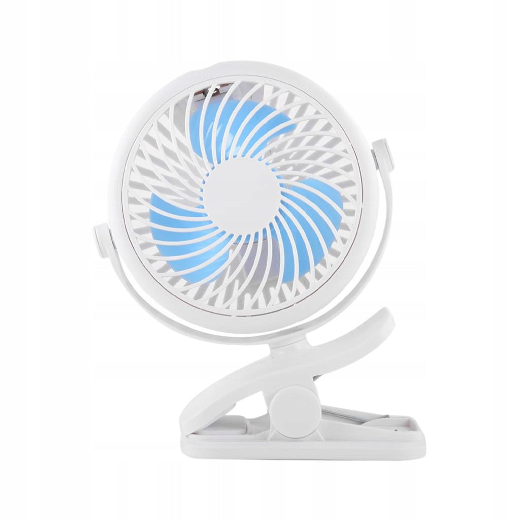 Clip On Fan Strong Wind USB fan Quiet Low Noize for Dorm Office Sky Blue