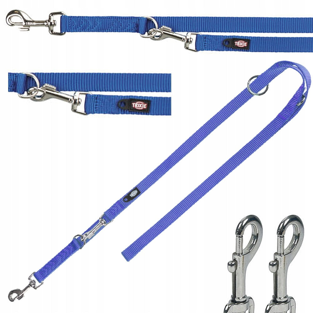 Clip-on leash adjustable for dog 2m/15mm XS BLUE