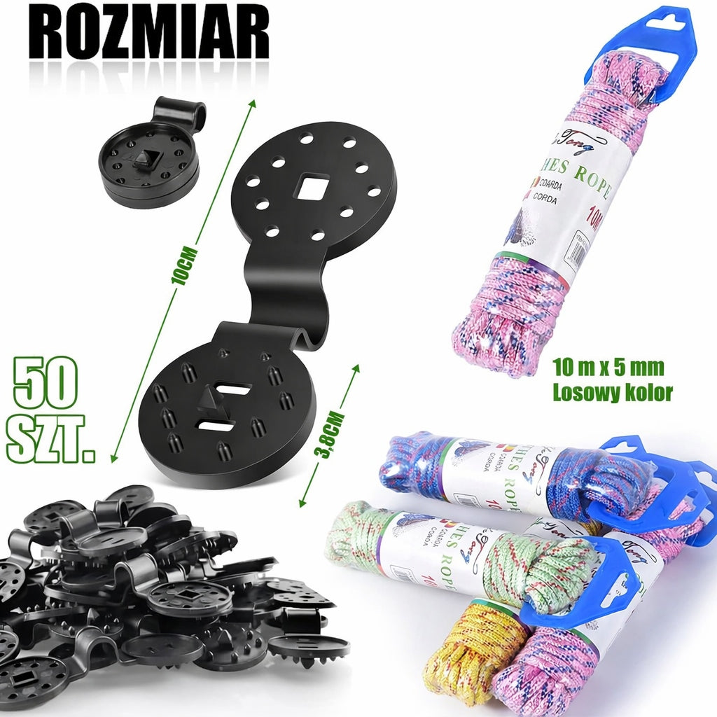Clips Shading Fabric Clips Plastic 50 Pcs With Nylon Rope Packaging status original