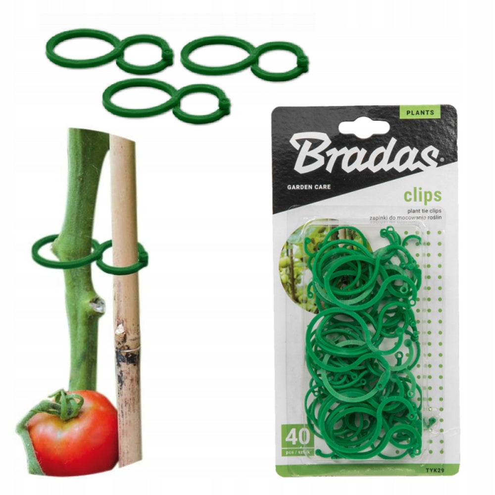 Clips for Fixing Climber Tomato Plants, 2 sizes, 40 pcs.