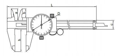 Clock Caliper 0-150 mm 0,01 Shockproof Accurate Calibrated ACCUD Kind dial caliper