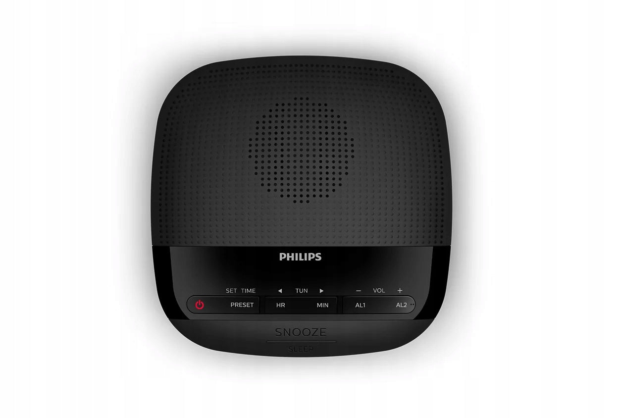 Clock Radio FM LED Tuner Dual Alarm Philips TAR3205 Batteries included no
