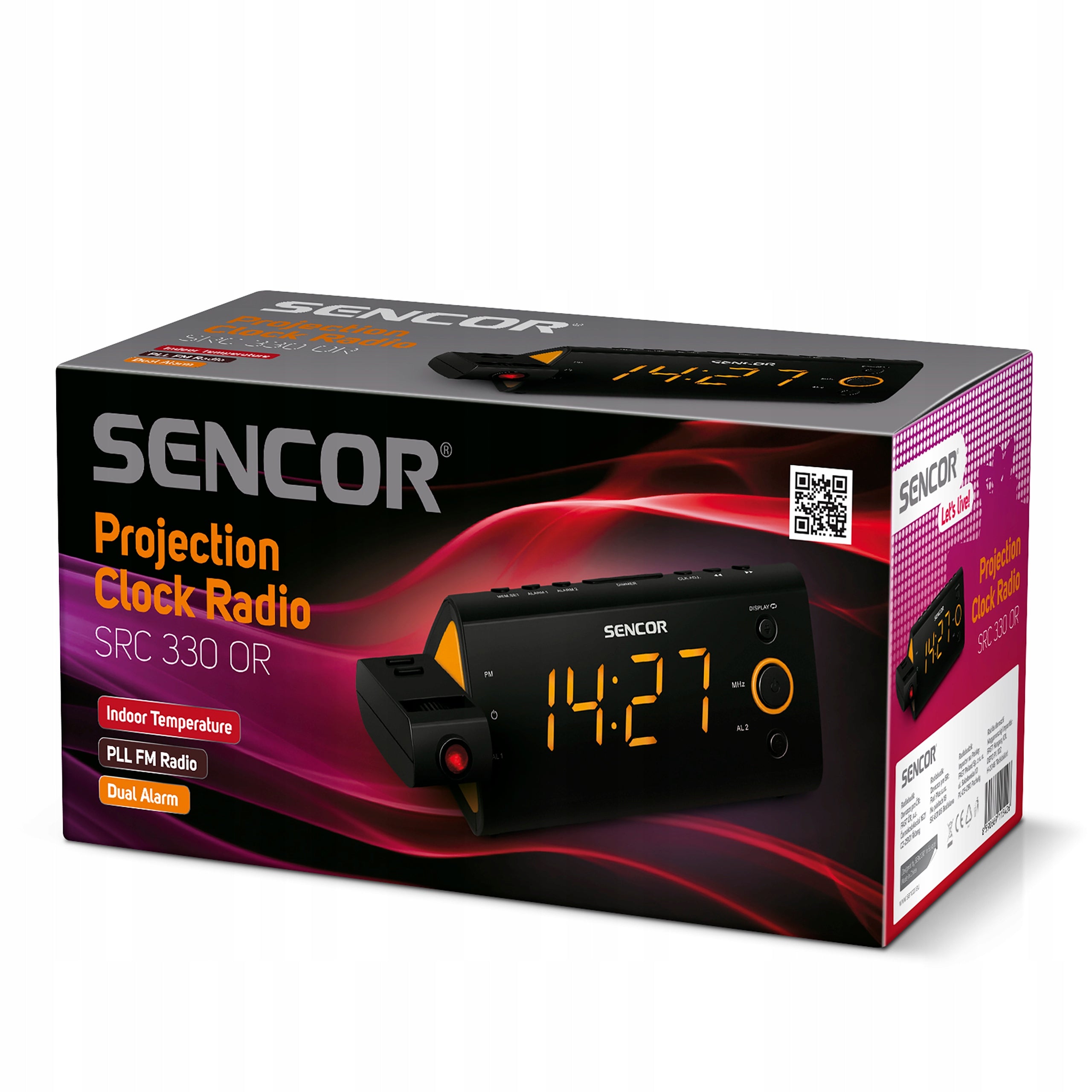 Clock Radio with Time Projector Sencor SRC 330 OR Manufacturer code SRC 330OR
