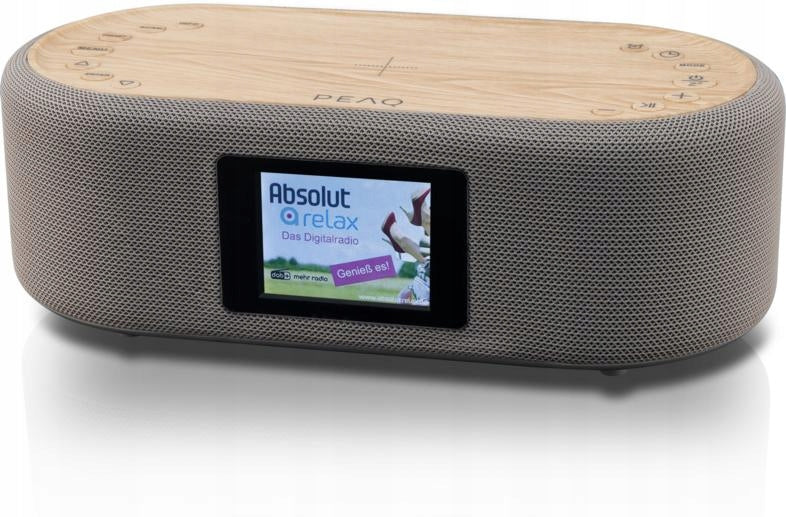 Clock radio PEAQ PCR 120BT-W-2 DAB+ clock radio wireless Light grey