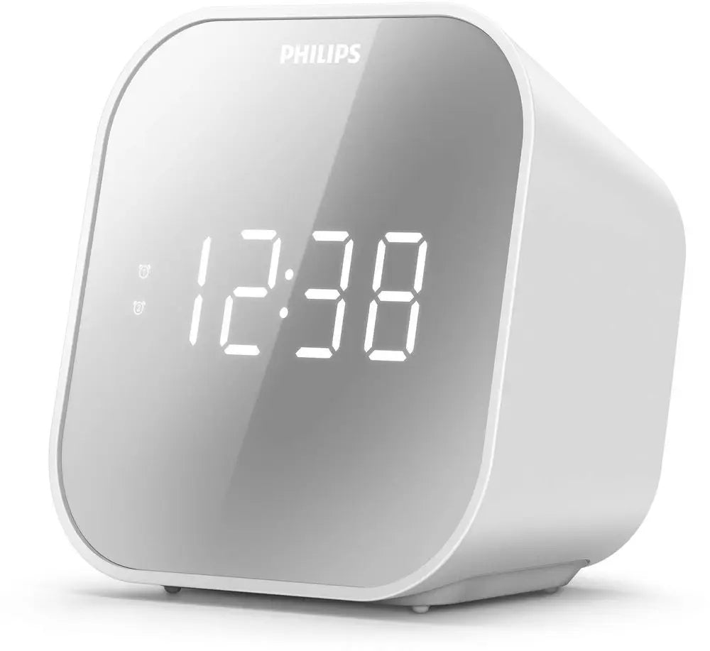Clock radio Philips mirror USB FM display Packaging status original