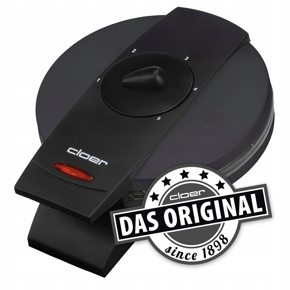 Cloer 1621 Waffle Iron, 930 W, Black