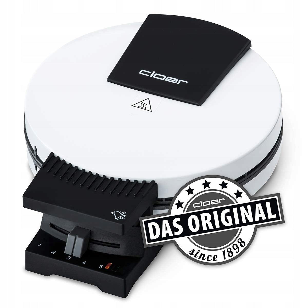 Cloer 181 waffle iron heart 930W 16cm metal white heavy plates Power rating 930 W